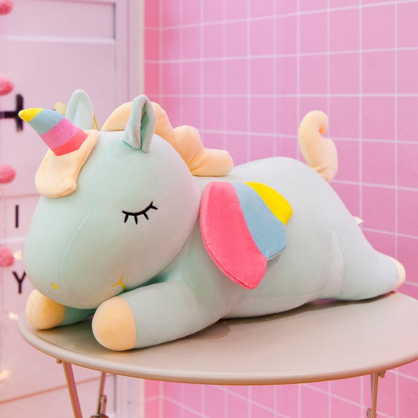 Peluche Licorne Arc-en-ciel Bleu