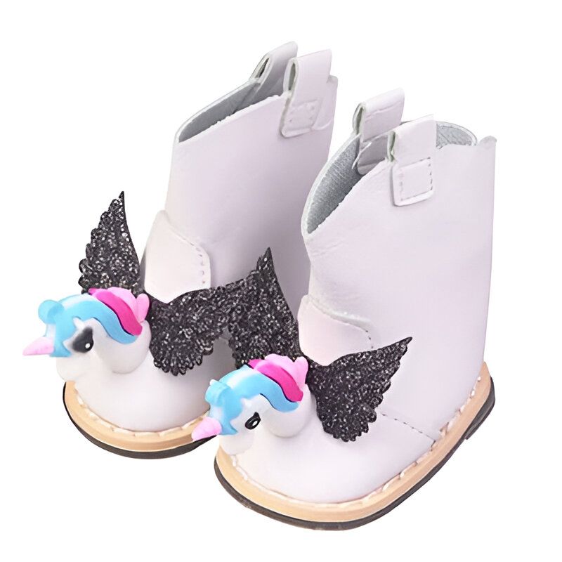 Bottes blanches pour enfants avec des décorations licorne ailée. Chaussures pour filles, mignonnes et originales, idéales pour un look tendance. Accessoires de mode pour enfants., 45501222650111,45501222682879,45501222715647,45501222748415,45501222781183,45501222813951,45501222846719,45501222879487,45501222912255 | Licorne Shop