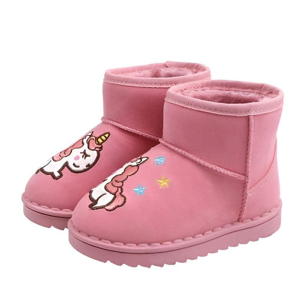 Paire de bottes d'hiver roses pour enfants avec des motifs de licorne et d'étoiles. Chaussures confortables et mignonnes pour les petites filles., 45501098066175,45501098098943,45501098131711,45501098164479,45501098197247,45501098230015,45501098262783,45501098295551,45501098328319 | Licorne Shop