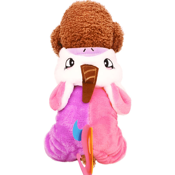 Vêtement d'animal de compagnie rose et violet avec un chapeau de nounours et un motif de visage de lapin., 45501214720255,45501214753023,45501214785791,45501214818559,45501214851327,45501214884095,45501214916863,45501214949631 | Licorne Shop