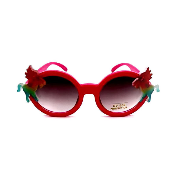 Lunettes de soleil roses pour enfants avec décorations de licornes sur les côtés. Lentilles dégradées pour une protection UV 400. Accessoire de mode ludique pour les journées ensoleillées., 45502208803071 | Licorne Shop