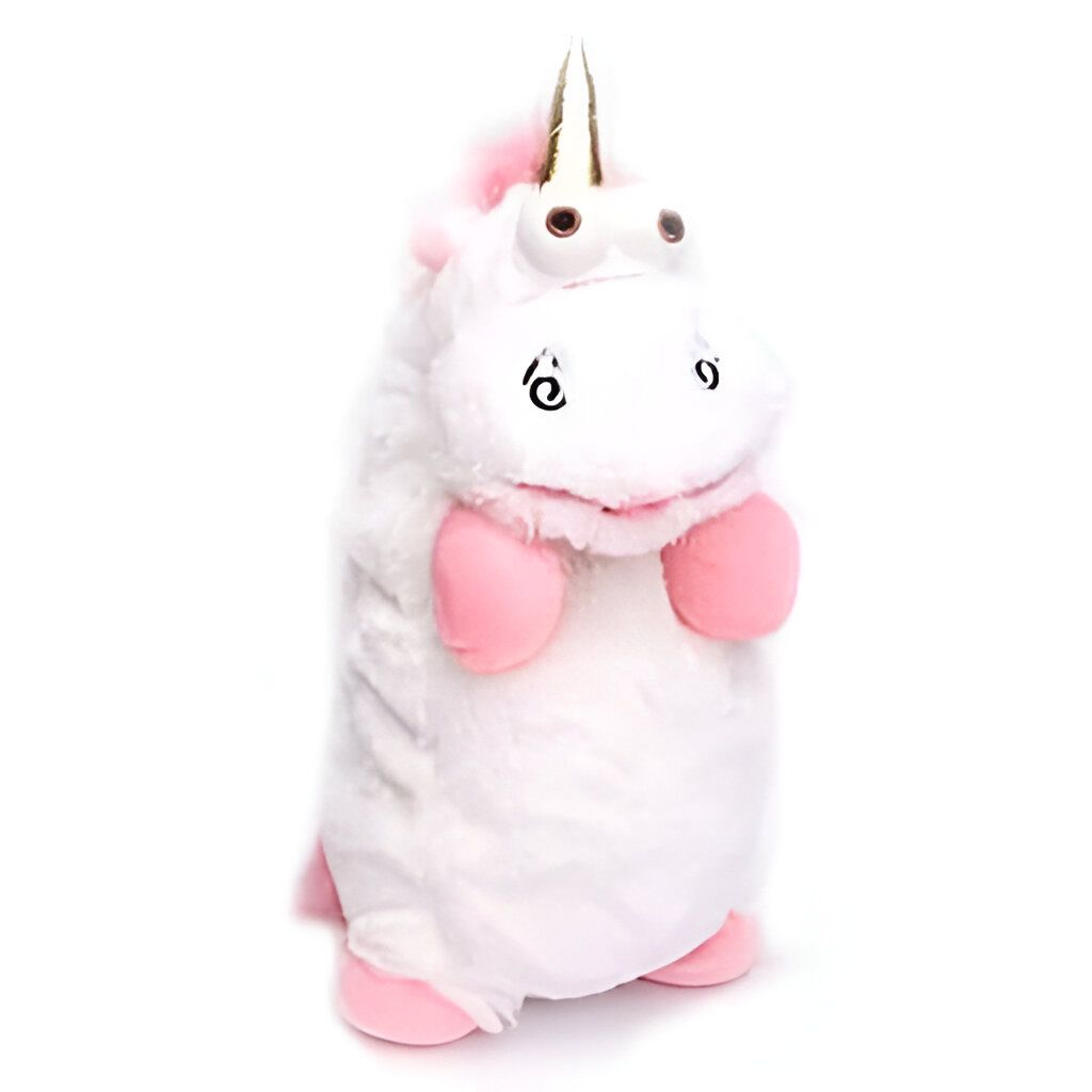 Peluche licorne blanche avec des yeux globuleux et une corne dorée. C'est un jouet doux et câlin, parfait pour les enfants., 45501420634367 | Licorne Shop