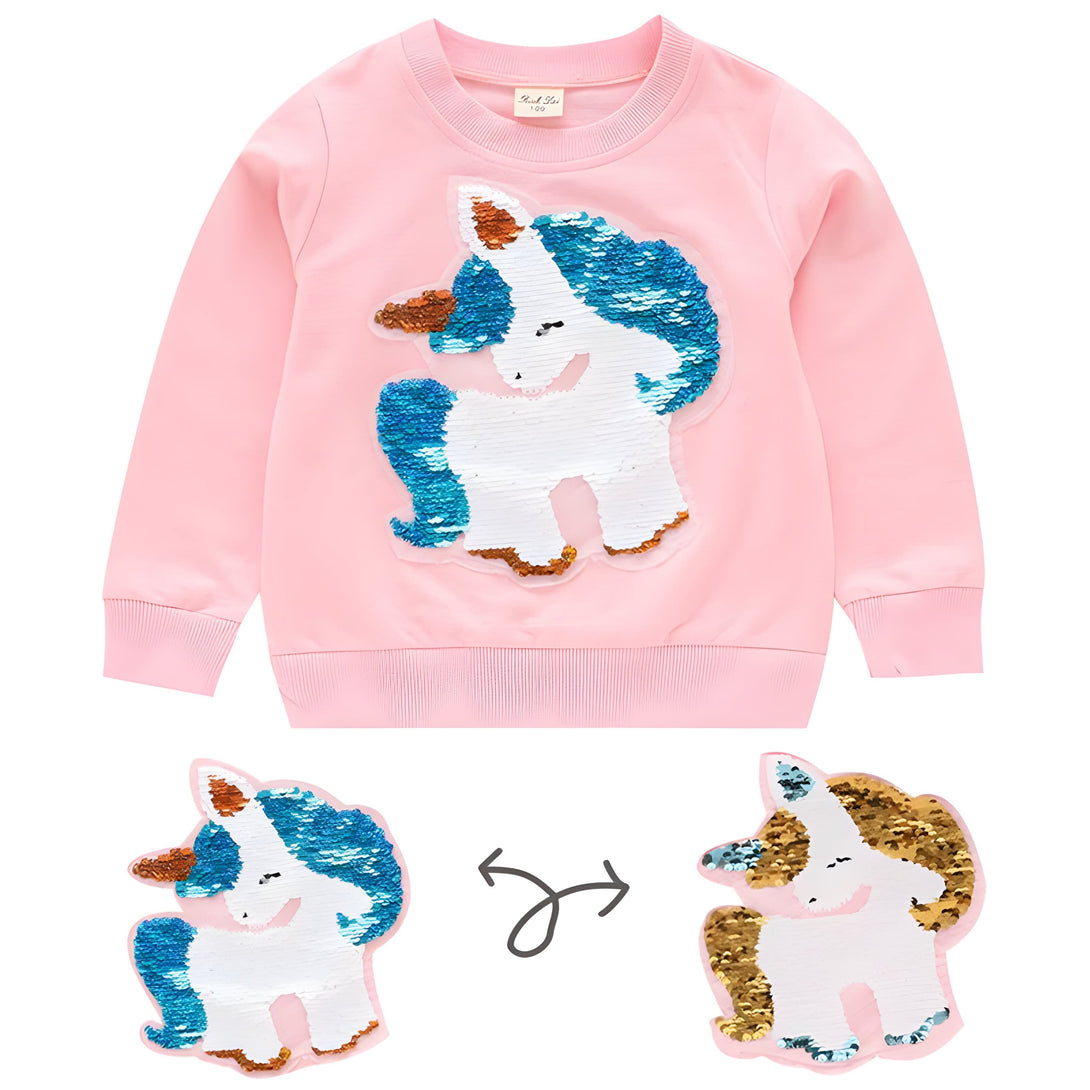 pull sequin licorne