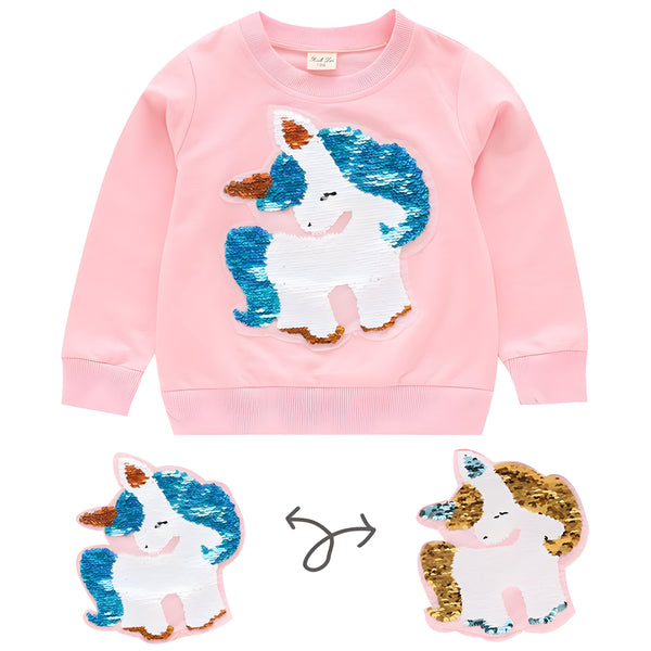 Minnie Mouse Pull à paillettes pour enfant fille, Rose, 98 cm