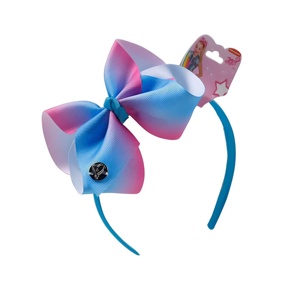 Serre-tête enfant JoJo Siwa avec grand nœud rose et bleu dégradé. Accessoire de cheveux pour filles avec logo JoJo. Idée cadeau tendance., 45501333111039 | Licorne Shop