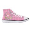 baskets-licorne-montantes-rose-pastel-1a.jpg Basket montante rose à carreaux avec un motif de licorne dans une couronne de fleurs. Chaussures de sport fantaisie pour enfants., 45502167318783,45502167351551,45502167384319,45502167417087,45502167449855,45502167482623,45502167515391,45502167548159,45502167580927 | Licorne Shop