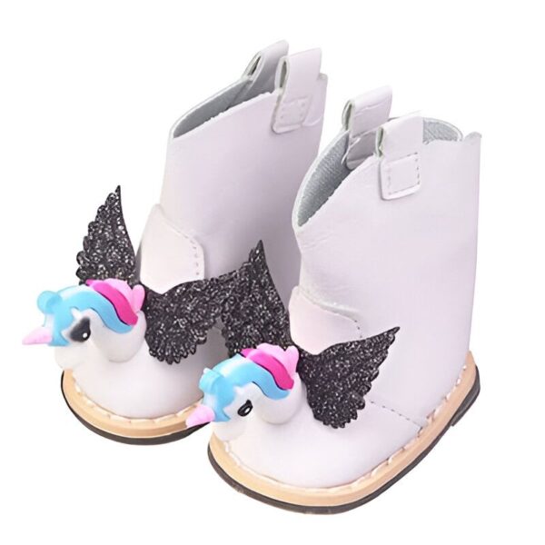 Bottes blanches pour enfants avec des décorations licorne ailée. Chaussures pour filles, mignonnes et originales, idéales pour un look tendance. Accessoires de mode pour enfants., 45501222650111,45501222682879,45501222715647,45501222748415,45501222781183,45501222813951,45501222846719,45501222879487,45501222912255 | Licorne Shop