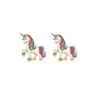 boucles-d-oreilles-licorne-enfant-corne-longue-2a.jpg Deux licornes blanches avec des crinières et des queues multicolores.