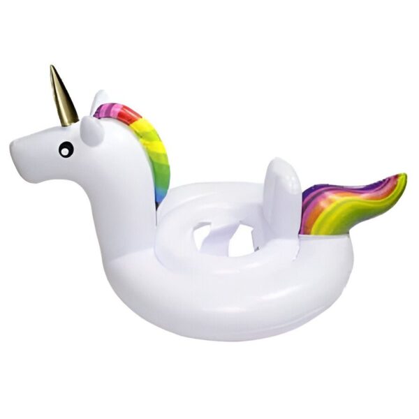 bouee-licorne-avec-siege-pour-bebe-1a.jpg Bouée gonflable licorne blanche avec crinière et queue arc-en-ciel, corne dorée. Accessoire de piscine pour enfant, jouet d'été aquatique amusant et coloré., 45501228613887 | Licorne Shop