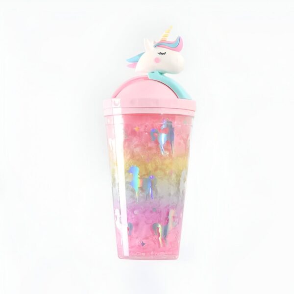 bouteille-d-eau-licorne-pailletee-etanche-500-ml-1a.jpg Gobelet enfant décoré d'un motif licorne, avec un couvercle rose surmonté d'une figurine licorne et des paillettes arc-en-ciel à l'intérieur. Bouteille idéale pour les boissons des enfants., 45501178413311 | Licorne Shop