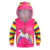 broche-licorne-pour-veste-1a.jpg Veste à capuche rose pour enfant avec motif licorne et arc-en-ciel, manches rayées multicolores, inscription "Just believe in your dreams". Capuche avec oreilles d'animal décoratives. Style mignon et fantaisiste., 45501810213119,45501810245887,45501810278655,45501810311423,45501810344191,45501810376959,45501810409727,45501810442495 | Licorne Shop