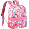 cartable-licorne-fille-ecole-1a.jpg Une image d'un sac à dos rose avec des licornes et des arcs-en-ciel.