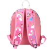cartable-licorne-fille-ecole-2a.jpg Une image d'un sac à dos rose avec une licorne et un arc-en-ciel. Le sac à dos est fait de polyester et mesure 30 x 25 x 10 cm. Il est doté d'un compartiment principal zippé, d'une poche avant zippée et de deux poches latérales en filet. Le sac à dos est idéal pour les enfants de 3 à 6 ans.