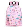 cartable-licorne-rose-scolarite-1a.jpg Le cartable rose est décoré de licornes, d'étoiles et de lunes. Il y a aussi des arcs-en-ciel et des nuages. Le cartable est parfait pour les enfants qui aiment les licornes et les animaux magiques.