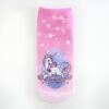 Chaussette rose avec étoiles et dessin d'une licorne entourée de la phrase "Literally Anything Before Bros". Accessoire de mode fantaisie, style kawaii., 45502202249471 | Licorne Shop