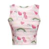 debardeur-fille-licorne-rose-mignon-1a.jpg Débardeur rose clair avec motifs d'unicorne blanc et arcs-en-ciel colorés. Coeurs roses sur le tissu. Vêtement tendance pour jeunes filles et femmes., 45502233149695,45502233182463,45502233215231,45502233247999,45502233280767,45502233346303,45502233477375,45502233608447 | Licorne Shop