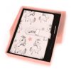 Carnet à spirales licorne blanc dans une boîte rose, avec un stylo et une fermeture à combinaison. Idéal pour les enfants., 45501200269567 | Licorne Shop