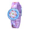 Montre pour enfants violette avec motifs de licornes. Cadran d'apprentissage clair avec chiffres colorés. Accessoire éducatif et ludique pour les filles., 45501262561535 | Licorne Shop