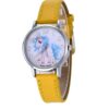 Montre pour enfants avec bracelet jaune et cadran orné d'un dessin de licorne bleue et blanche., 45502371594495 | Licorne Shop