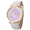 Montre pour enfant avec bracelet en cuir blanc et cadran doré orné d'un motif licorne fantaisie. Accessoire mignon pour les jeunes filles., 45501318660351 | Licorne Shop