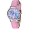 montre-fille-licorne-rose-1a.jpg Montre pour enfant avec bracelet rose et cadran orné d'un motif de licorne bleu. Accessoire mignon et éducatif pour apprendre l'heure. Idée cadeau idéale pour les petites filles passionnées de chevaux et de contes de fées., 45501319348479 | Licorne Shop