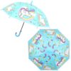 parapluie-enfant-licorne-unicorn-umbrella-1a.jpg Parapluie bleu clair avec motif de licornes et arc-en-ciels. Vu de côté ouvert et de face fermé. Style enfantin, couleurs vives. Accessoire de pluie pour enfants., 45501181067519 | Licorne Shop