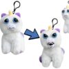 Peluche licorne Feisty Pets, mignonne puis en colère. Pendentif de porte-clés avec une expression faciale changeante. Idée de cadeau amusante pour les enfants et les adultes qui aiment les jouets originaux. Transforme l'adorable peluche en une créature grincheuse en pressant derrière les oreilles., 45501157802239 | Licorne Shop