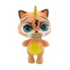 Figurine d'un bébé tigre orange avec un motif rayé noir, un ventre jaune, de grands yeux bleus et une tétine dans la bouche. Il y a une petite corne dorée sur le dessus de sa tête., 45502406885631 | Licorne Shop