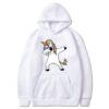 pull-licorne-adulte-unisexe-blanc-1a.jpg Une illustration d'une licorne blanche avec une crinière arc-en-ciel, des lunettes de soleil et qui fait un dab.
