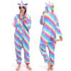 pyjama-combinaison-licorne-mixte-doux-et-confortable-1a.jpg Combinaison pyjama licorne arc-en-ciel. Vue de face et de dos, une femme porte une combinaison intégrale avec une capuche ornée d'une corne et des rayures arc-en-ciel diagonales. Confortable, amusant et parfait pour se détendre., 45502358028543,45502358061311,45502358094079,45502358126847,45502358159615,45502358192383,45502358225151,45502358257919 | Licorne Shop
