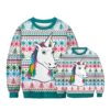 Pull de Noël assorti avec motifs de licornes et de flocons de neige. Idéal pour les fêtes de fin d'année., 45502367727871,45502367760639,45502367793407,45502367826175,45502367858943,45502367891711,45502367924479,45502367957247 | Licorne Shop