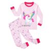 Pyjama enfant rose avec motif licorne ailée. Haut à manches longues et pantalon assorti, idéal pour une nuit confortable et pleine de rêves magiques., 45501972021503,45501972054271,45501972087039,45501972119807,45501972152575,45501972185343,45501972218111,45501972250879 | Licorne Shop