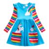 robe-fille-licorne-arc-en-ciel-manches-longues-taille-7-1a.jpg Robe bleue pour enfant avec manches rayées arc-en-ciel, décorée d'un arc-en-ciel, de nuages, d'un motif de licorne, de papillons et de poches arc-en-ciel. Vêtement ludique et coloré pour fille., 45501412933887,45501412966655,45501412999423,45501413032191,45501413064959,45501413097727,45501413130495,45501413163263 | Licorne Shop