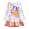 robe-licorne-fille-a-manches-longues-1a.jpg Robe blanche à manches longues pour enfant avec imprimé My Little Pony et jupe à motifs floraux. Parfait pour les fans des petits poneys., 45501350117631,45501350150399,45501350183167,45501350215935,45501350281471,45501350314239,45501350347007,45501350379775 | Licorne Shop