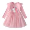 robe-licorne-pailletee-fille-pour-anniversaire-a-theme-1a.jpg Robe rose à manches longues pour enfant avec motif licorne et jupe en tulle à paillettes dorées., 45501346742527,45501346775295,45501346808063,45501346840831,45501346873599,45501346906367,45501346939135,45501346971903 | Licorne Shop