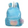 sac-a-dos-enfant-licorne-bleu-a-paillettes-1a.jpg Sac à dos enfant bleu à paillettes, motif licorne avec corne argentée, oreilles bleues, poche en forme de cœur irisé et pompon décoratif. Accessoire tendance pour l'école ou les loisirs., 45501274161407 | Licorne Shop