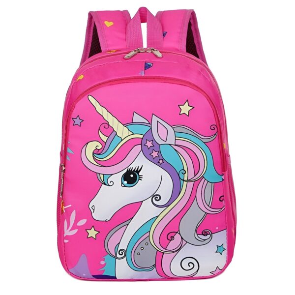 sac-a-dos-licorne-fille-4a_eb2ec1c4-5181-493d-a04b-f7df5f32746a.jpg Une image d'un sac à dos rose avec une licorne dessus. La licorne est blanche avec une crinière et une queue arc-en-ciel. Le sac à dos est également décoré d'étoiles et de cœurs.