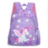 sac-a-dos-licorne-fille-5a.jpg Une image d'un sac à dos violet avec une licorne blanche et des fleurs. Le sac à dos est destiné aux enfants et possède des ailes roses et une crinière arc-en-ciel.