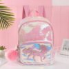 Sac à dos rose à paillettes avec motif licorne, idéal pour l'école ou les loisirs. Pompon décoratif. Accessoire tendance pour enfants et adolescents., 45501276619007 | Licorne Shop