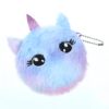 sac-a-main-peluche-licorne-mignon-1a.jpg Image d'une petite bourse en forme de licorne en peluche avec des yeux brodés, des couleurs pastel (bleu et violet), une corne brillante, et une chaîne., 45501374529791 | Licorne Shop