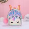 sac-pour-fille-licorne-irise-1a.jpg Sac à dos pour enfant en forme de licorne, couleur arc-en-ciel irisé avec une petite queue rose duveteuse. Bretelles colorées et fermeture éclair argentée. Accessoire mignon pour l'école ou les loisirs., 45501270360319 | Licorne Shop