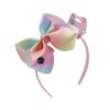 serre-tete-licorne-arc-en-ciel-en-tissu-1a.jpg Serre-tête rose avec un grand nœud multicolore, rose, jaune, bleu et vert, de style JoJo Siwa. Accessoire de cheveux tendance pour enfants., 45501377249535 | Licorne Shop