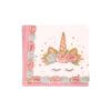 Serviettes en papier motif licorne florale. Idéal pour fêtes d'anniversaire, événements thématiques. Décoration de table festive. Motifs délicats, couleurs pastel., 45501360111871 | Licorne Shop