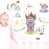 sticker-licorne-chateau-chambre-fille-1a.jpg Sticker Licorne Château Chambre Fille