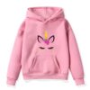 sweat-a-capuche-licorne-fille-confortable-1a.jpg Sweat à capuche rose avec un motif de visage de licorne stylisé. Détails incluent une corne dorée, une crinière rose, une couronne et des cils noirs ornés d'étoiles. Poche kangourou sur le devant., 45502392566015,45502392598783,45502392631551,45502392664319,45502392697087,45502392729855,45502392762623,45502392795391 | Licorne Shop