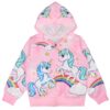 sweat-a-capuche-licorne-zippe-en-coton-pour-enfant-1a.jpg Veste à capuche rose pour enfants, avec fermeture éclair. Imprimés de licornes bleues, d'arcs-en-ciel, d'étoiles et de nuages. Vêtement enfantin et fantaisiste pour les petits rêveurs., 45502393221375,45502393254143,45502393286911,45502393319679,45502393352447,45502393385215,45502393417983,45502393450751 | Licorne Shop