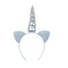 un-serre-tete-licorne-en-plastique-pour-deguisement-1a.jpg Serre-tête licorne argenté avec corne brillante et oreilles de chat. Accessoire de costume festif. Coiffe fantaisie pour fêtes et déguisements., 45501376561407 | Licorne Shop